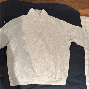 lululemon athletica Men's Heather Gray Zip-Up Sweater